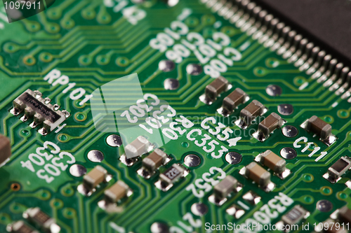 Image of Electronic industrial green background