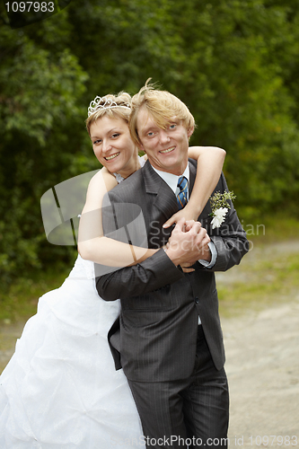 Image of Happy bride and groom