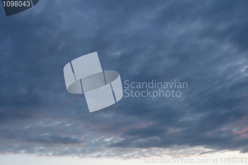 Image of Cloudy evening dark sky