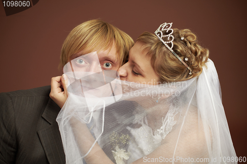 Image of Funny bride and groom