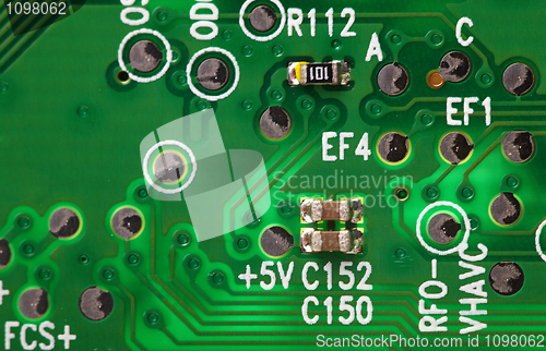 Image of Electronic background - green computer circuit board