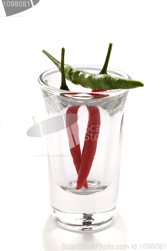 Image of Chillies In A Shot Glass