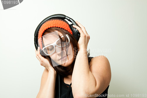 Image of Woman with headphones