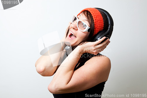 Image of Woman with headphones