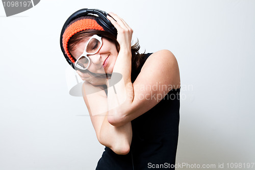 Image of Woman with headphones