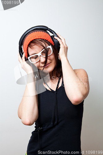 Image of Woman with headphones