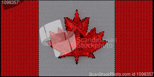 Image of Canada flag assembled of diamonds