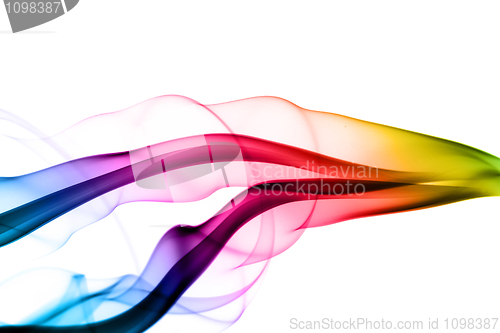 Image of Magic Abstract colored waves on white