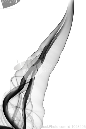 Image of Abstract black smoke waves on white