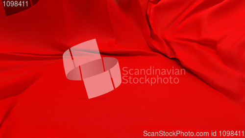 Image of Showcase pedestal covered with red cloth