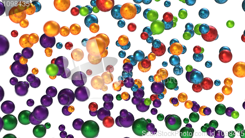 Image of Colorful bubbles or balls 