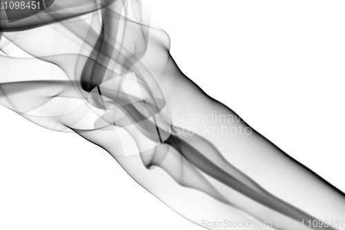 Image of Abstract fume waves on white