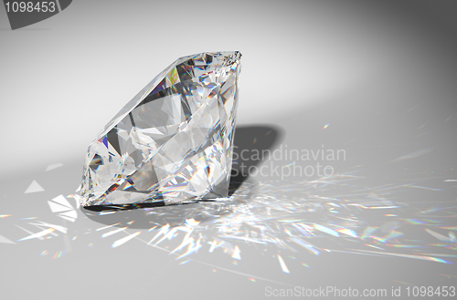 Image of One large diamond with sparkles