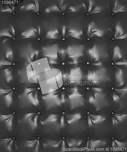 Image of Luxury Black buttoned leather texture 