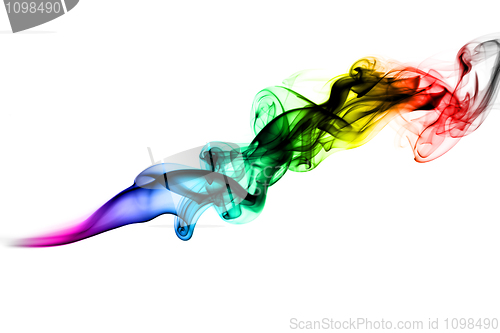 Image of Multicolored Abstract puff of fume