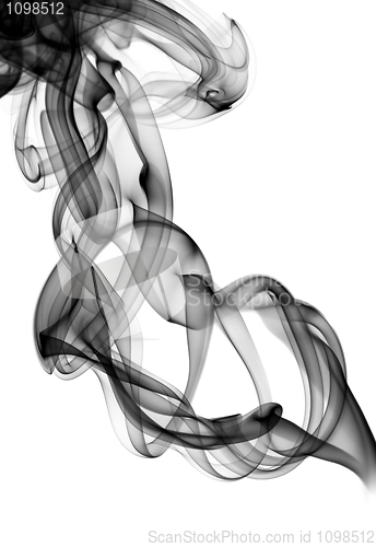 Image of Complex Abstract fume swirls on white