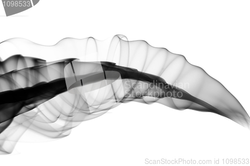 Image of Abstract black smoke shape on white