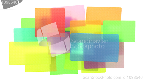 Image of Abstract colored translucent rectangles