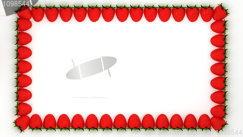 Image of Strawberry shaped rectangle frame