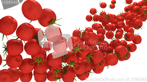 Image of Tomatoes Cherry flow isolated over white