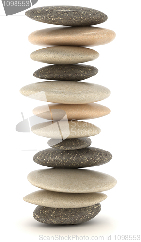 Image of Stability and Zen Balanced stone tower