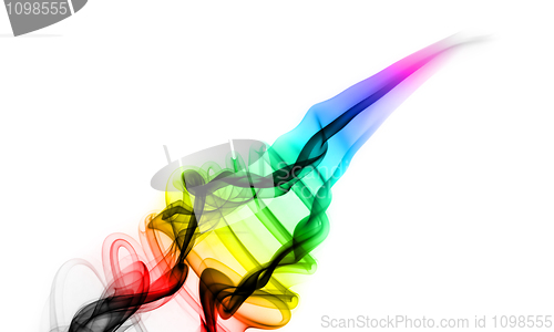 Image of Colorful Abstract puff of fume 
