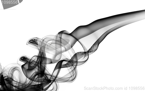 Image of Black magic fume swirl on white