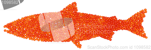 Image of Salmon Caviar fish shape