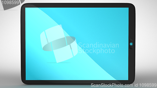 Image of Horizontal view of modern Tablet PC
