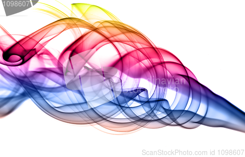 Image of Abstract colored smoke swirls