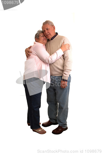 Image of Seniors hugging.