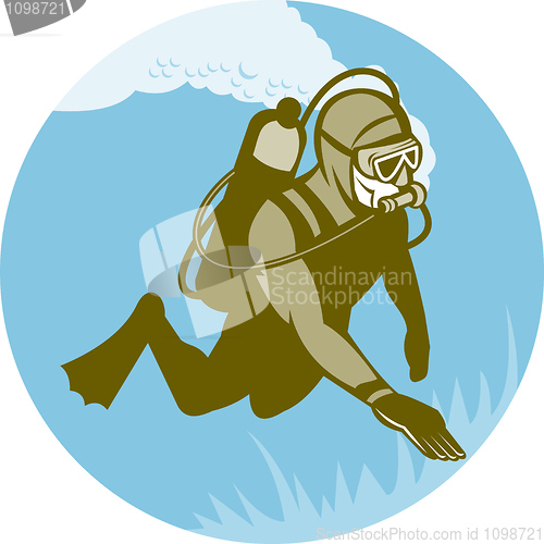 Image of scuba diver diving 