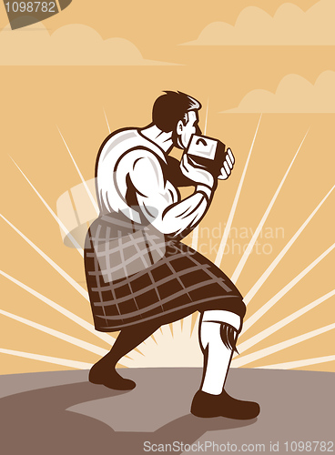 Image of Scotsman in traditional Scottish game
