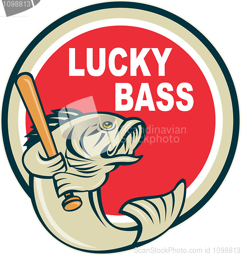 Image of Bass with baseball bat 