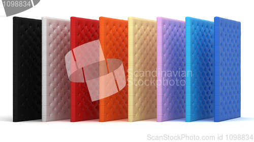 Image of Collection of colorful luxury mattresses