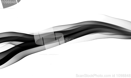 Image of Abstract black fume wave on white