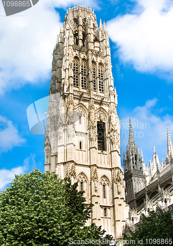 Image of Notre Dame cathedral Tower in Rouen