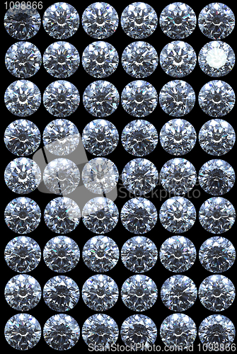 Image of Collection - top views of diamonds 