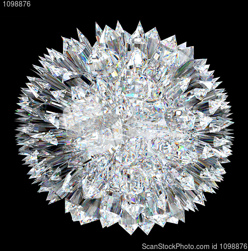 Image of Diamond sphere with stalagmites 