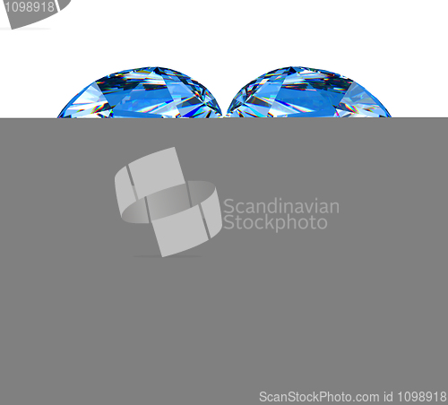 Image of Heart shaped diamond isolated on white
