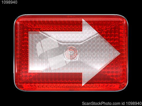 Image of Right direcion arrow button or headlight