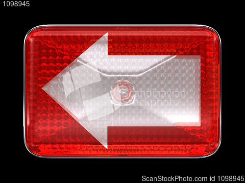 Image of Left direcion arrow button or headlight