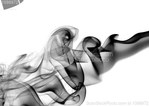 Image of Black fume abstraction on white