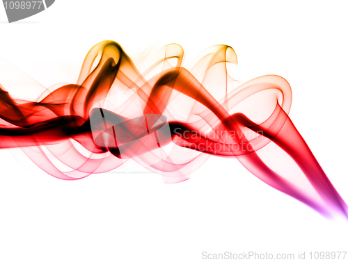 Image of Colorful Abstract fume waves pattern