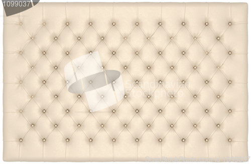 Image of Beige Luxury buttoned leather mattress