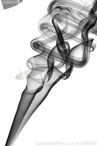 Image of Complex Abstract smoke pattern on white