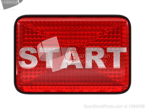 Image of Start red button or headlight