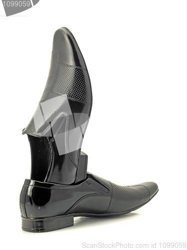 Image of Black Mens patent-leather shoes