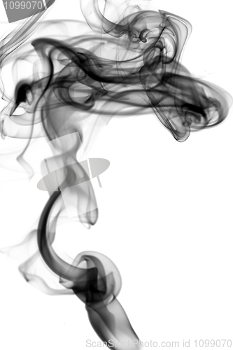 Image of Abstract smoke pattern on white