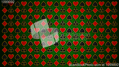 Image of Cards and poker. Red & black texture 